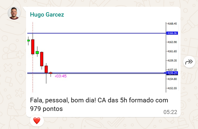 Print da análise da Janela das 5h no WhatsApp